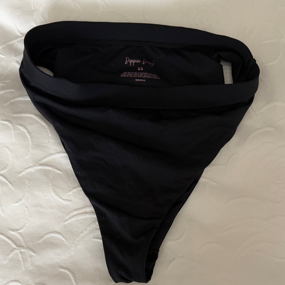 Dippin' Daisy's Black High-Cut Bikini Bottom